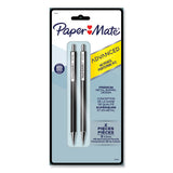 Paper Mate® Advanced Mechanical Pencils, 0.5 Mm, Hb (#2), Black Lead, Black; Gray Barrel, 2-pack freeshipping - TVN Wholesale 