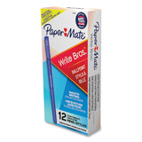 Paper Mate® Write Bros. Ballpoint Pen, Stick, Medium 1 Mm, Blue Ink, Blue Barrel, Dozen freeshipping - TVN Wholesale 