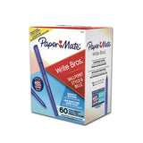 Paper Mate® Write Bros. Ballpoint Pen Value Pack, Stick, Medium 1 Mm, Blue Ink, Blue Barrel, 60-pack freeshipping - TVN Wholesale 