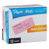 Paper Mate® Pink Pearl Eraser, For Pencil Marks, Rectangular Block, Large, Pink, 12-box freeshipping - TVN Wholesale 