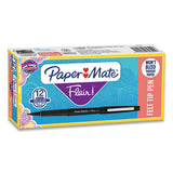 Paper Mate® Point Guard Flair Felt Tip Porous Point Pen, Stick, Medium 0.7 Mm, Black Ink, Black Barrel, Dozen freeshipping - TVN Wholesale 