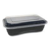 Pactiv Evergreen Earthchoice Mealmaster Bowls With Lids, 48 Oz, 10.13" Diameter X 2.13"h, 1-compartment, Black-clear, 150-carton freeshipping - TVN Wholesale 
