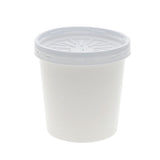 Pactiv Evergreen Paper Round Food Container And Lid Combo, 16 Oz, 3.75" Diameter X 3.88h", White, 250-carton freeshipping - TVN Wholesale 