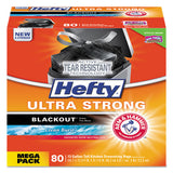Hefty® Ultra Strong Blackout Tall-kitchen Drawstring Bags, 13 Gal, 0.9 Mil, 23.75" X 24.88", Black, 240-carton freeshipping - TVN Wholesale 