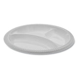 Pactiv Evergreen Meadoware® Ops Dinnerware, 3-compartment Plate, 10.25" Dia, White, 500-carton freeshipping - TVN Wholesale 