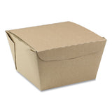 Earthchoice Onebox Paper Box, 46 Oz, 4.5 X 4.5 X 3.25, Kraft, 200-carton