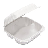 Earthchoice Smartlock Microwavable Hinged Lid Containers, 3-compartment, 9 X 9 X 3.1, White, 120-carton