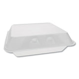 Smartlock Foam Hinged Containers, X-large, 9.5 X 10.5 X 3.25, White, 250-carton