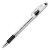Pentel® R.s.v.p. Ballpoint Pen, Stick, Medium 1 Mm, Black Ink, Clear-black Barrel, Dozen freeshipping - TVN Wholesale 