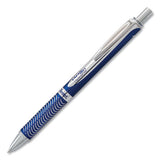 Pentel® Energel Alloy Rt Gel Pen, Retractable, Medium 0.7 Mm, Black Ink, Blue Barrel freeshipping - TVN Wholesale 