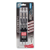 Pentel® Energel Pro Gel Pen, Retractable, Medium 0.7 Mm, Black Ink, Black Barrel, 3-pack freeshipping - TVN Wholesale 