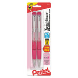 Pentel® Twist-erase Click Mechanical Pencil, 0.7 Mm, Hb (#2.5), Black Lead, Pink Barrel, 2-pack freeshipping - TVN Wholesale 