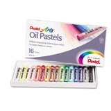 Pentel® Oil Pastel Set With Carrying Case, 16 Assorted Colors, 0.38" Dia X 2.38", 16-pack freeshipping - TVN Wholesale 