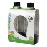 SodaStream® Carbonating Bottle Twin Pack, Plastic, 33 Oz, Clear-black freeshipping - TVN Wholesale 