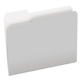 Colored File Folders, 1-3-cut Tabs, Letter Size, Gray-light Gray, 100-box