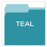 Pendaflex® Colored File Folders, 1-3-cut Tabs, Letter Size, Teal-light Teal, 100-box freeshipping - TVN Wholesale 
