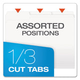 Pendaflex® Colored File Folders, 1-3-cut Tabs, Letter Size, White, 100-box freeshipping - TVN Wholesale 