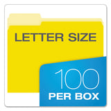 Pendaflex® Colored File Folders, 1-3-cut Tabs, Letter Size, Yellow-light Yellow, 100-box freeshipping - TVN Wholesale 