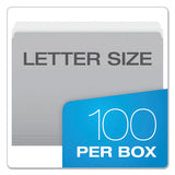 Pendaflex® Colored File Folders, Straight Tab, Letter Size, Gray-light Gray, 100-box freeshipping - TVN Wholesale 