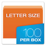 Pendaflex® Colored File Folders, Straight Tab, Letter Size, Orange-light Orange, 100-box freeshipping - TVN Wholesale 