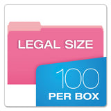 Pendaflex® Colored File Folders, 1-3-cut Tabs, Legal Size, Pink-light Pink, 100-box freeshipping - TVN Wholesale 