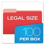 Pendaflex® Colored File Folders, 1-3-cut Tabs, Legal Size, Red-light Red, 100-box freeshipping - TVN Wholesale 