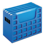Pendaflex® Desktop File With Hanging Folders, Letter Size, 6" Long, Blue freeshipping - TVN Wholesale 