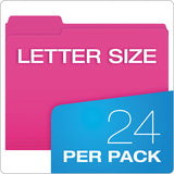 Pendaflex® Glow File Folders, 1-3-cut Tabs, Letter Size, Assorted, 24-pack freeshipping - TVN Wholesale 