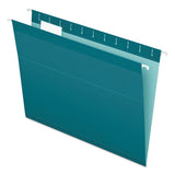 Pendaflex® Colored Reinforced Hanging Folders, Letter Size, 1-5-cut Tab, Teal, 25-box freeshipping - TVN Wholesale 