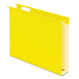 Pendaflex® Extra Capacity Reinforced Hanging File Folders With Box Bottom, Letter Size, 1-5-cut Tab, Yellow, 25-box freeshipping - TVN Wholesale 