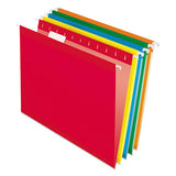 Colored Reinforced Hanging Folders, Legal Size, 1-5-cut Tab, Assorted, 25-box