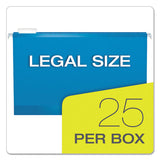 Pendaflex® Extra Capacity Reinforced Hanging File Folders With Box Bottom, Legal Size, 1-5-cut Tab, Blue, 25-box freeshipping - TVN Wholesale 