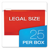 Pendaflex® Extra Capacity Reinforced Hanging File Folders With Box Bottom, Legal Size, 1-5-cut Tab, Red, 25-box freeshipping - TVN Wholesale 
