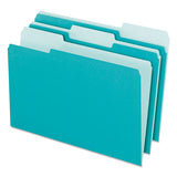 Pendaflex® Interior File Folders, 1-3-cut Tabs, Letter Size, Aqua, 100-box freeshipping - TVN Wholesale 