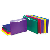 Poly File Jackets, Straight Tab, Letter Size, Assorted Colors, 10-pack