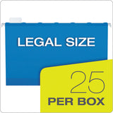 Pendaflex® Surehook Reinforced Extra-capacity Hanging Box File, Legal Size, 1-5-cut Tab, Blue, 25-box freeshipping - TVN Wholesale 