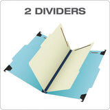 Pendaflex® Hanging Classification Folders With Dividers, Legal Size, 2 Dividers, 2-5-cut Tab, Blue freeshipping - TVN Wholesale 