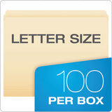 Pendaflex® Manila File Folders, Straight Tab, Letter Size, 100-box freeshipping - TVN Wholesale 