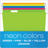 Pendaflex® Glow Hanging File Folders, Letter Size, 1-5-cut Tab, Assorted, 25-box freeshipping - TVN Wholesale 