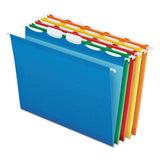 Ready-tab Colored Reinforced Hanging Folders, Letter Size, 1-5-cut Tab, Pink, 20-box