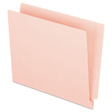 Colored End Tab Folders With Reinforced 2-ply Straight Cut Tabs, Letter Size, Pink, 100-box