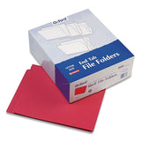 Pendaflex® Colored End Tab Folders With Reinforced 2-ply Straight Cut Tabs, Letter Size, Red, 100-box freeshipping - TVN Wholesale 