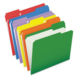 Double-ply Reinforced Top Tab Colored File Folders, Straight Tab, Letter Size, Red, 100-box