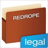 Pendaflex® Pocket File, 3.5" Expansion, Legal Size, Red Fiber freeshipping - TVN Wholesale 