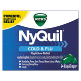 Nyquil Cold And Flu Nighttime Liquicaps, 24-box