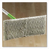 Swiffer® Sweeper Mop, 10 X 4.8 White Cloth Head, 46" Green-silver Aluminum-plastic Handle freeshipping - TVN Wholesale 