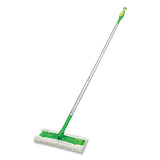 Swiffer® Sweeper Mop, 10 X 4.8 White Cloth Head, 46" Green-silver Aluminum-plastic Handle freeshipping - TVN Wholesale 