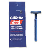 Gillette® Goodnews Regular Disposable Razor, 2 Blades, Navy Blue, 10-pack, 10 Pack-carton freeshipping - TVN Wholesale 
