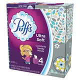 Puffs® Ultra Soft Facial Tissue, 2-ply, White, 56 Sheets-box, 4 Boxes-pack freeshipping - TVN Wholesale 