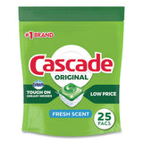 Cascade® Actionpacs, Fresh Scent, 13.5 Oz Bag, 25-pack, 5 Packs-carton freeshipping - TVN Wholesale 